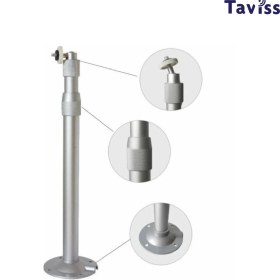 Resim Taviss Dekoratif Tripod Tavan ve Duvar Kullanım Özellikli Gümüş Renk C9 Model 
