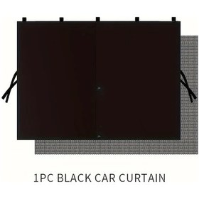 Resim Xuweiwei Double Layer Black Magnetik Araç Cam Gölgelik Perde Termal Yalıtımlı Uv Bloke 