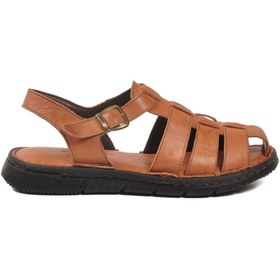Resim Pierre Cardin Taba Hakiki Deri Erkek Günlük Sandalet PC-7462 M 
