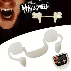 Resim Halloween Vampir Dişleri - Gerçekçi Plastik Sahte Dişler Kostüm Partileri, Karnaval, Halloween ve Temalı Etkinlikler için - Güç Gerektirmez, Dayanıklı ve Kullanımı Kolay, Halloween Süsleri, Halloween Süsleri, Karnaval Kostüm Aksesuarları, Temalı Etkinlik Aksesuarları, Kolay Kullanım Dişleri 