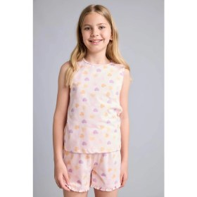 Resim DeFacto Regular Fit Elastik Bel 2'li Kalpli Açık Pembe Pijama Takımı Kız Çocuk I0406A826HS 