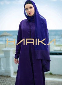 Resim ipek krep Ferace - XL / Purple 