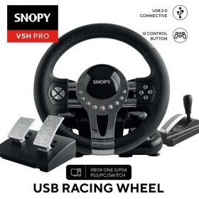 Resim Snopy V5H PRO XBOX ONE S/PS4/PS3/PC/SWITCH Metalik Pro Oyuncu Direksiyonu 