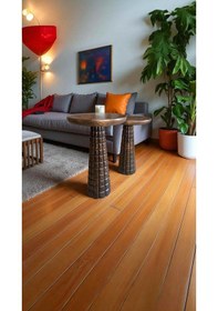 Resim Rustik Ceviz Ahşap Yan Sehpa Takımı 2 Li Mantar Sehpa Seti 