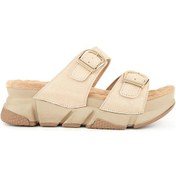 Resim Muya Kiirus Anatomik Taban Topuk Dikeni Kadın Terlik Bej 