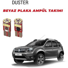 Resim Dacia Duster Plaka Ampül Set Beyaz Arıza Işığı Yakmaz Canbus 