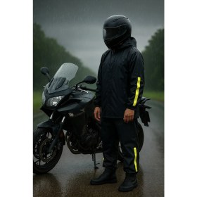 Resim Zoli Motosiklet Su Geçirmez Reflektörlü Kurye Motorcu Yağmurluk Ekstra Dayanıklı 