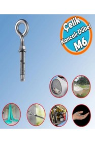 Resim Genel Markalar Kancalı Çelik Dübel Salıncak Tavan Boks Torbası Avize Asma Aparatı Asacağı M6 Kapalı Ağız Kanca 5 Ad 