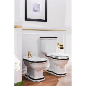 Resim Bide Abdestlik Ayak Yıkama Lavabosu Siyah Bordürlü Batarya Hariç 