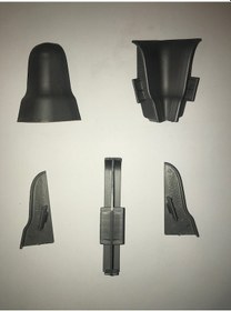 Resim Laminat Parke Süpürgelik Köşe Bağlantı Aparatı 6 CM Antrasit Gri 