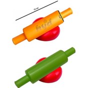 Resim Oyun Hamuru Kalıbı Merdanesi Oklava 2'li Set 15x3 Cm 