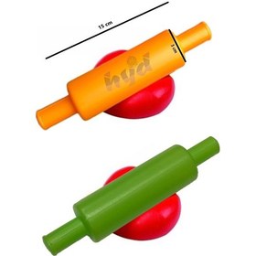 Resim Oyun Hamuru Kalıbı Merdanesi Oklava 2'li Set 15x3 Cm 