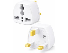Resim Asseds Store Tip G, Ingiliz Adaptör Fişi, Hindistan, Ingiltere,, Hong Kong, Irlanda, Singapur, Kıbrıs, Hac, Umre Uyumlu, 2 ve 3 Uçlu Seyahat Fiş Çevirici Dönüştürücü Priz, Uluslararası Güç Adaptörü 
