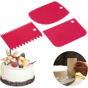Resim 3'lü Hamur Kesici Kazıyıcı Spatula Şekillendirici Set 