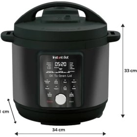 Resim Pot, Duo Whisperquiet/sessiz Çok Amaçlı Pişirici, Düdüklü Tencere, Sterilizatör, Yoğurt Hazırlayıcı, Sous Vide Cihazı, DPPC604, 5.7 Litre, Siyah 
