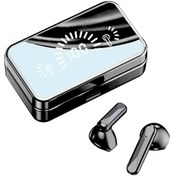 Resim Kablosuz Kulaklıklar Bluetooth Kulaklık, S20 Kulaklıklar Dijital Ekran Yüksek Kapasiteli Siyah Bluetooth Uyumlu 5.1 Kablosuz Stereo Kulaklıklar Samsung için - Siyah 
