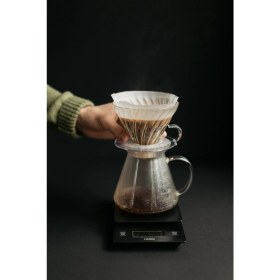 Resim Hario Simply V60 02 Kahve Demleme Kiti Cam Şeffaf Tasarım 100% Isıya Dayanıklı Beyaz 