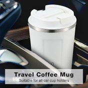 Resim 1 adet 510ml/17.2oz Çift Duvarlı Paslanmaz Çelik Vakumlu Su Şişesi, Dış Mekan Seyahat Kupası - Kahve, Çay ve Soda için Yalıtımlı Yeniden Kullanılabilir Tumbler Bardak - İçeceklerinizi Tüm Gün Sıcak veya Soğuk Tutun, 510ml/17.2oz Kahve için Yeniden Kullanılabilir Yalıtımlı Tumbler Bardak 