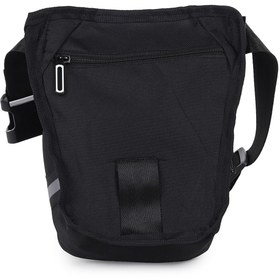 Resim bizoon NP294 Çok Gözlü Reflektörlü Moto Kurye Siyah Bel Ve Bacak Çantası 