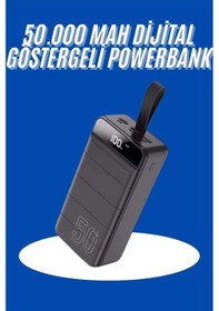 Resim Ceylan Adam Powerbank 50.000 Mah Dijital Göstergeli Taşınabilir 4 Portlu Hızlı Powerbank Çok Renkli 