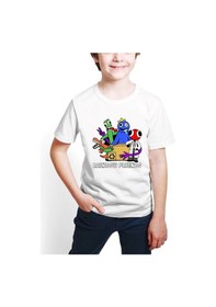 Resim Startmore Rainbow Friends Roblox Baskılı Unisex Çocuk T-shirt H02 Beyaz 