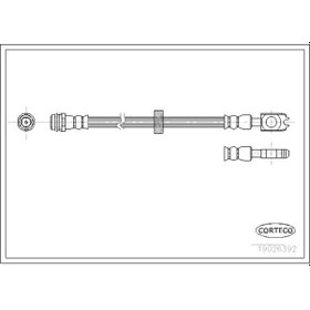 Resim CORTECO 19026392 Fren Hortumu On Vw Bora 1.9 Tdi 98- (468Mm) 1J0611701 (WA925685) 