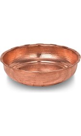 Resim Mrs Bakır - Hamam Tası 18 cm Makine Işleme Kırmızı 