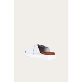 Resim Bueno Shoes Beyaz Deri Kadın Düz Terlik 