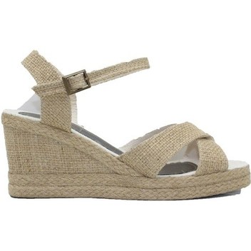 Fox Shoes P674300709 Taba Dolgu Topuklu Günlük Kadın Sandalet