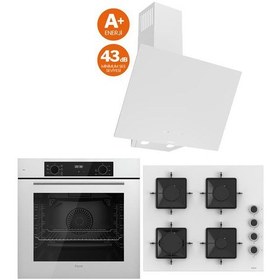 Resim Ferre Whıte Plus Serisi QBL63CB-SS206-D078SA 3lü Cam Ankastre Set 