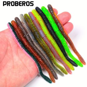 Resim PROBEROS 10 adet Çok Yönlü Solucan Yem Seti - Turna ve Alabalık İçin Gerçekçi Yumuşak Yemler, Tatlısu ve Tuzlu Su Balıkçılığı İçin Balıkçılık Aksesuarları 