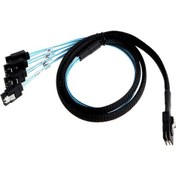 Resim Guangdong Spirit Mini Sas 36PIN (SFF-8087) Erkek - 4 Sata 7pin Dişi Kablo, Mini Sas Ana Bilgisayar/denetleyici - 4 Sata Hedef/arka Plan 1.0m 