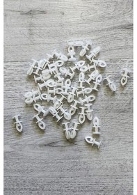 Resim Geçmeli Sistem 75 Adet Tül Ve Perde Düğmesi Sağlam Korniş Halkası Çok Renkli 