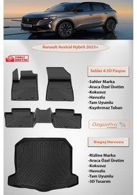 Resim Sahler Renault Austral Hybrit 2023 Ve Sonrası 4.5d Paspas Rizline Bagaj Havuzu Alt Kademe 