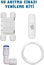 Resim Aqua Bella Su Arıtma Cihazı Yenileme Kiti Shut Off - 300Cc Flow - Check Valf - Hortum Quick 