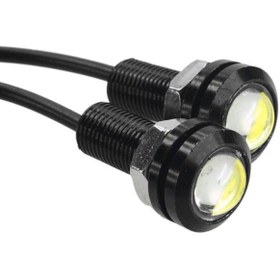 Resim EFGARAGE Ayna Altı Turuncu Led Kartal Gözü Gündüz Farı Eagle Led Civatalı 