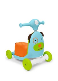 Resim Zoo Köpek Detaylı 3'ü 1 Arada Işıklı Müzikli 3 Tekerlekli 1-3 Yaş Çocuk Scooter 