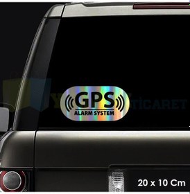 Resim Gps Alarm Sistem Araba Hologram Oto Sticker Etiket Yapıştırma 