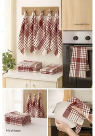 Resim 10 Lu Lüks Bulaşık Kurulama Bezi Ve Mutfak Peçetesi 50x70 Cm Daily Bordo Çok Renkli 
