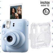Resim Fujifilm Instax Mini 12 Fotoğraf Makinesi + Şeffaf Kılıf Seti Mavi 