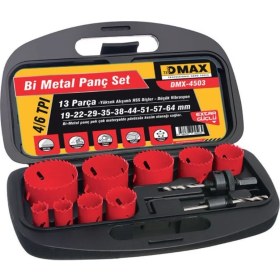 Resim Bimetal Panç Delik Testere Seti 9 Parça DMX4502 