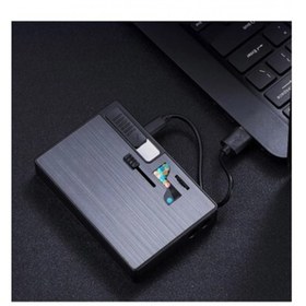 Resim Kişiye Özel Çakmaklı Usb Girişli Mentollü Sigara Tabakası Gümüş 