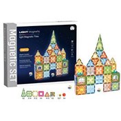 Resim Magnetic Tiles 3D Mıktnatıslı Light Manyetik Yapı Blokları 75 Parça 