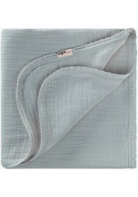 Resim Cigit Dantel İşlemeli Tekkat Müslin Battaniye 100x100 CM +/- 3 CM Mint Yeşili 