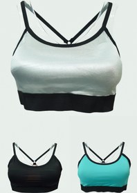 Resim Ebsumu Kadın Spor Bralet 3'lü Paket Turkuaz Gümüş Siyah 