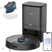 Resim EZVIZ Otomatik toz boşaltmalı robot elektrikli süpürge, WLAN ev temizlik ve LiDAR navigasyonlu ve engel algılamalı elektrikli süpürge, uygulama kontrolü, RE4 Plus, siyah 