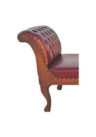 Resim Uzanma ve Çalışma Koltuk Kayın aslan ayak iskelet Suni deri kapitone Parlak ceviz Lüks kalite El Yapım 