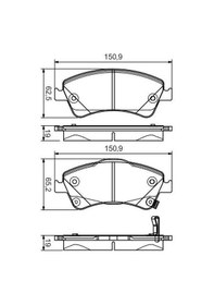 Resim Toyota Uyumlu Avensis Ön Fren Balatası 2009-2018 Bosch 