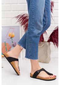 Resim Mehmet Mete 1251 Anatomik Parmak Arası Unisex Terlik Siyah 