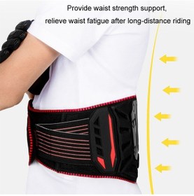 Resim Sulaıte Motosiklet Sürme Nefes Alabilir Düşme Önleyici Kemer, Renk: Kırmızı L / Xl 